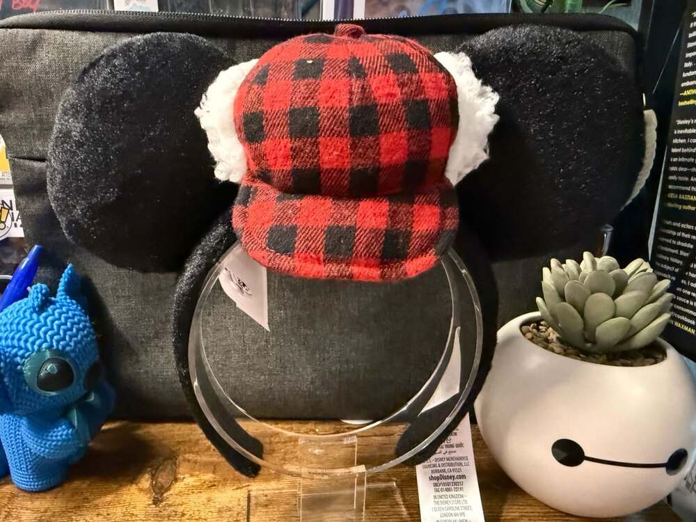NWT Disney Minnie Mouse Ears Plaid Holiday Headband